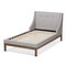 Baxton Studio Louvain Beige Upholstered Walnut-Finished Twin Sized Platform Bed 146-8152 - alternate 8